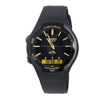   Casio Mens AW90H 2BV Black Resin Quartz Watch with Black Dial Casio