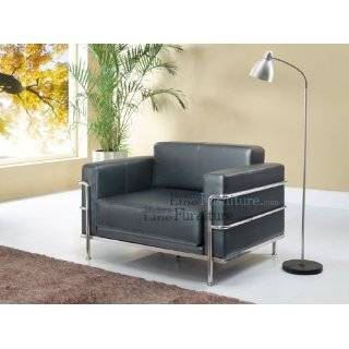   Furniture Le Corbusier Style White Leather Chair Bed