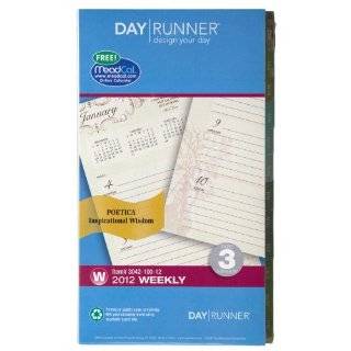 Day Runner Express Poetica Recycled Weekly / Monthly Planning Pages, 3 