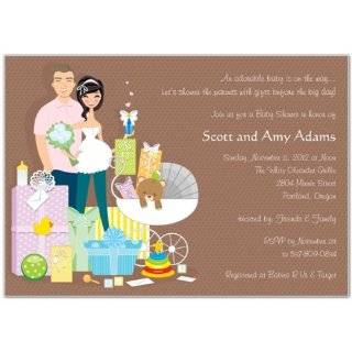 Baby Shower Gifts Couple Baby Shower Invitations   Set of 20