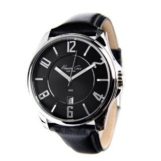 Kenneth Cole New York Leather Collection Black Dial Mens watch 