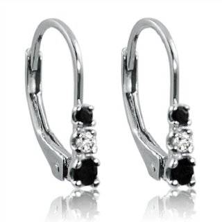    14k White Gold Black Diamond Drop Earrings (1/2 cttw) Jewelry