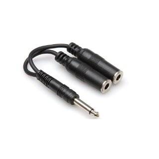   M2FM 1/4 Mono Male to Dual 1/4 Mono Female Cable Adapter Electronics