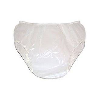  Bikini Cut Plastic Pants Adult Sizes White Only, 2X Large 