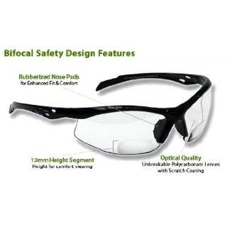 3M BX Dual Reader Safety Glasses, 2.0X top and bottom diopters  