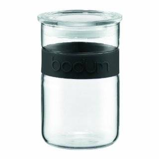 Bodum Presso 8 Ounce Glass Storage Jar, Black Bodum Presso 8 Ounce 
