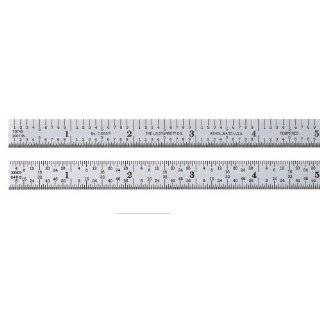 Starrett C604R 12 Spring Tempered Steel Rule With Inch Graduations, 4R 