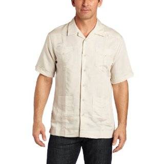  Cubavera Mens Short Sleeve Yarn Dye Shirt Clothing