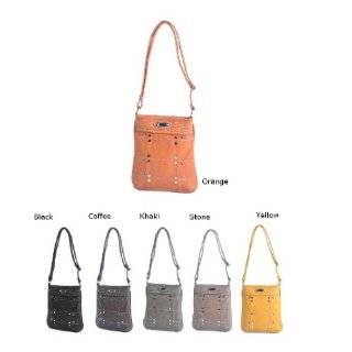 Designer Inspired Studded Crossbody Handbag   Colors Available