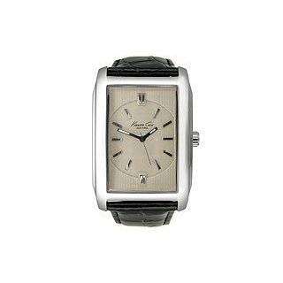 com Kenneth Cole New York Leather Collection Silver Dial Mens watch 