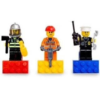 LEGO City Hero Magnet Fireman, Contruction Worker, Police Man
