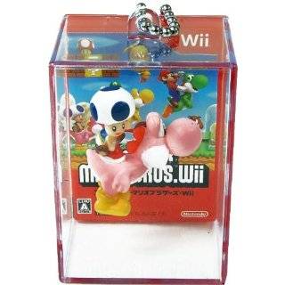 New Super Mario Bros Wii Bobble Figure Keychain Cube   Mario riding 