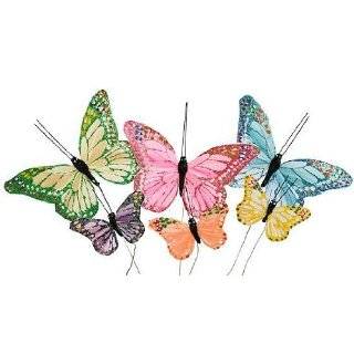  Package of 12 Mini Butterflies with Mica Glitter Arts 