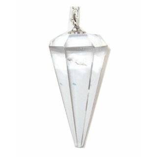   Premium Faceted Clear Quartz Crystal Pendulums   1pc. 