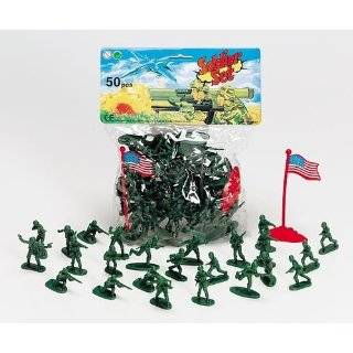 Classic Toy Green Army Men 50 Piece Plastic Soldier Set (50 soldiers 
