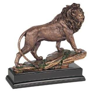   the european desk top lion statue iron sculpture 