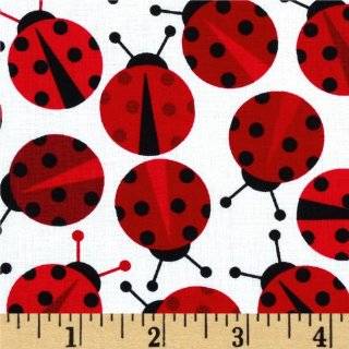  54 Wide Clear Vinyl Printed Ladybugs Fabric By The Yard 