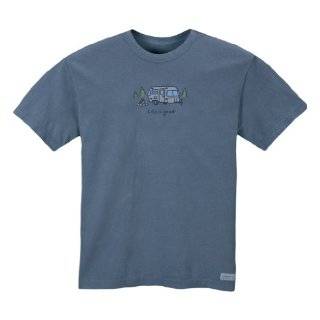 Life is good. Mens Crusher Tee Airstream Campfire, Shadow